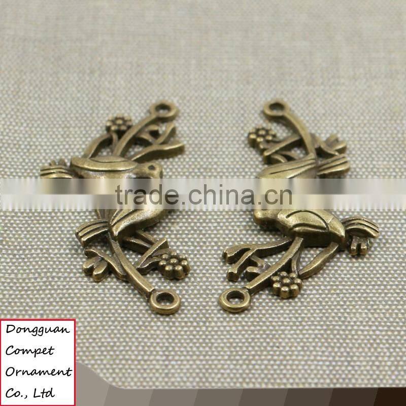 Wholesale diy jewelry zinc alloy branch kissing birds pendant