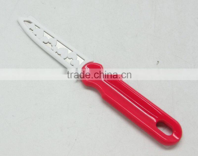 PS+2CR13 PARING KNIFE WITH WHITE COVER AND HOLE