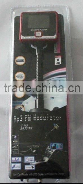car fm modulator with SD card and usb flash drives