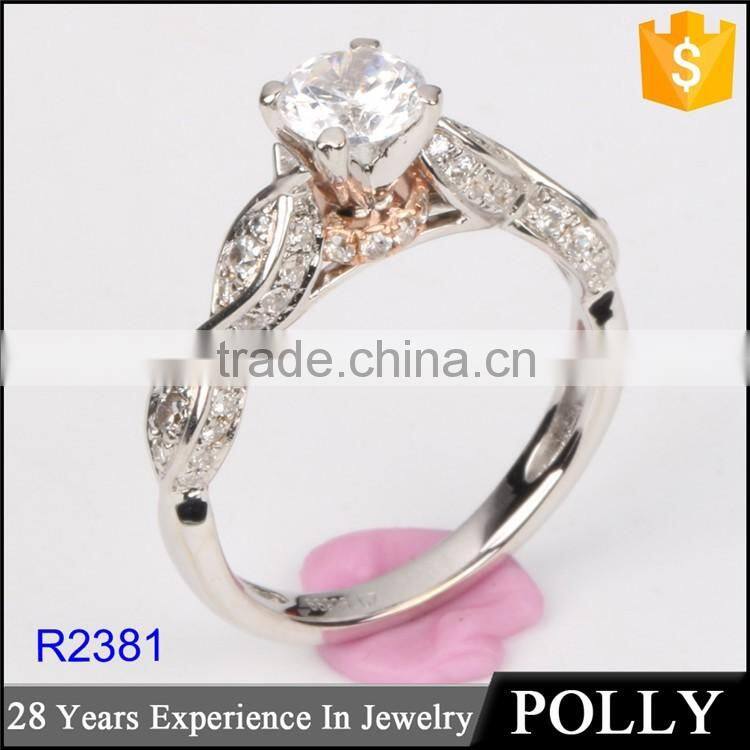 guangzhou panyu factory new model design ladies finger silver 925 ring