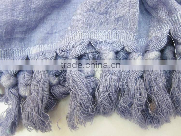 Hot Selling Fashion Ladies Plain Cotton Linen Hijab Shawl Scarf 2016