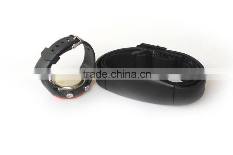 Wholesale-Chest Strap Heart Rate Monitor Calories Pedometer Digital pulse Sports Watch LCD Exercise Memory Mode Outdoor Water r