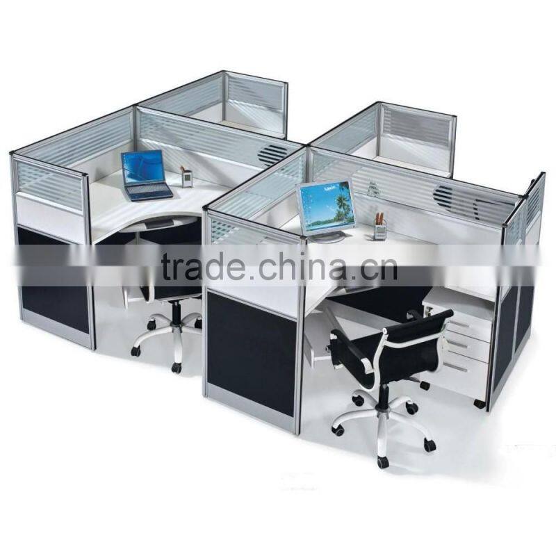 Open Office Partitions Cubicle With 4 Seater factory workstation(SZ-WST643)
