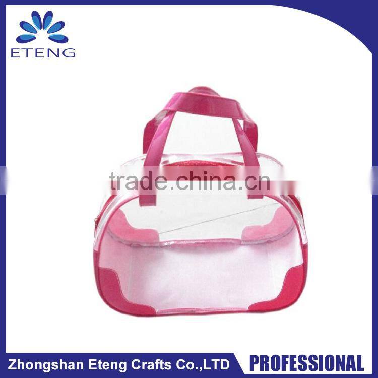 Cheap custom clear plastic cosmetic bags,high quality transparent costmetic bag