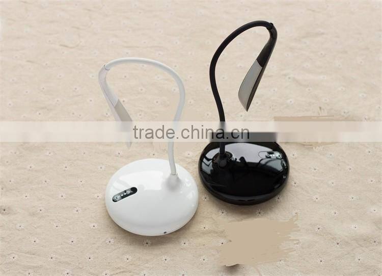 JK853 Gooseneck battery led table lamp, rechargeable led desk lamp usb charging