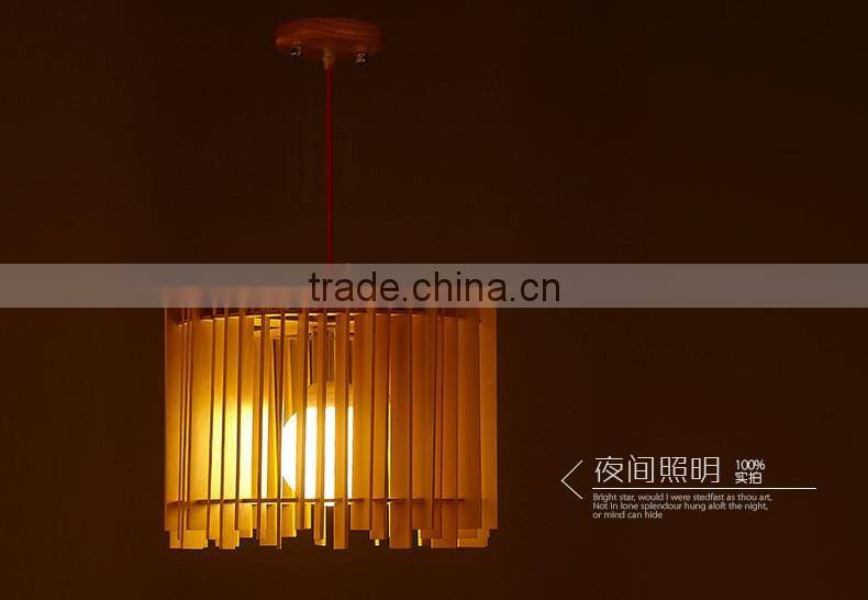 Wooden LED pendant light JK-8005B-04 Home decoration decorative Japanese-style wooden pendant lamp
