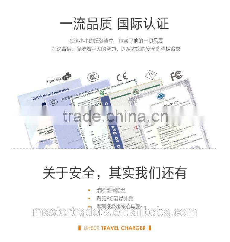 Original HOCO Universal Intelligent Balance ABS PC Material Quick Travel Charger Adapter With 5 USB MT-3587