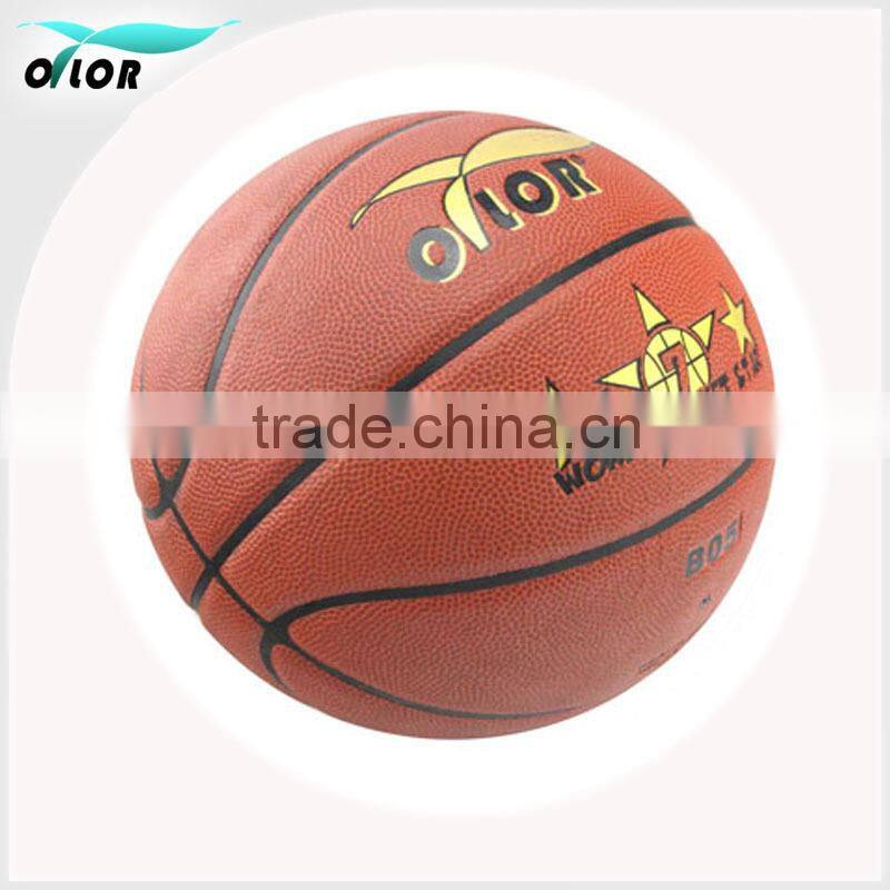 Cheap standard laminated PU basketballs