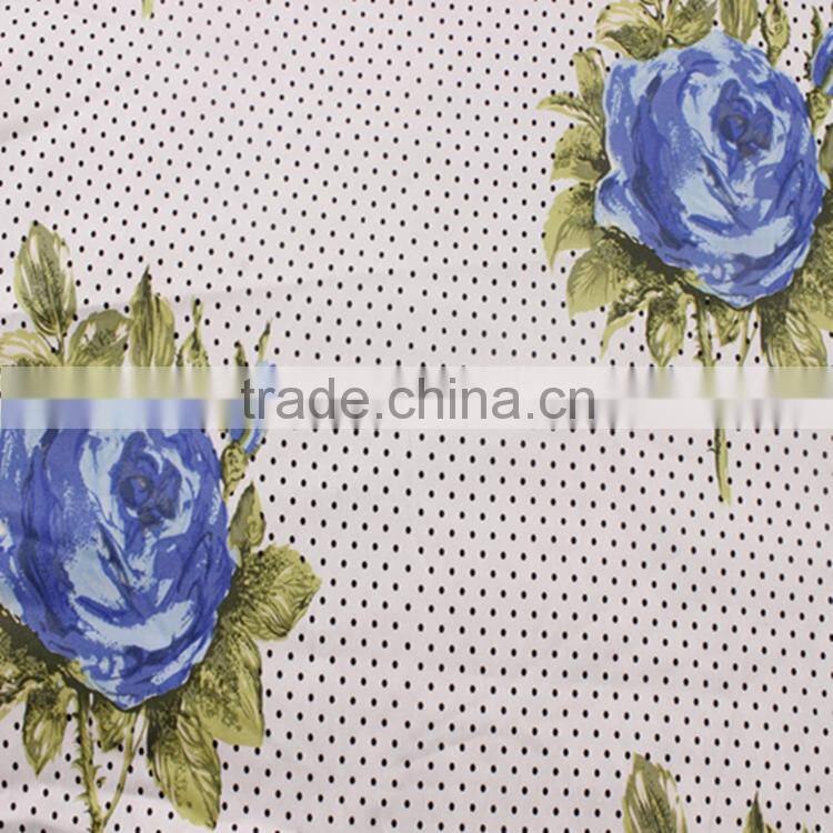 flower and dots print textiles 100% cotton fabric for bulk wholesale clothing