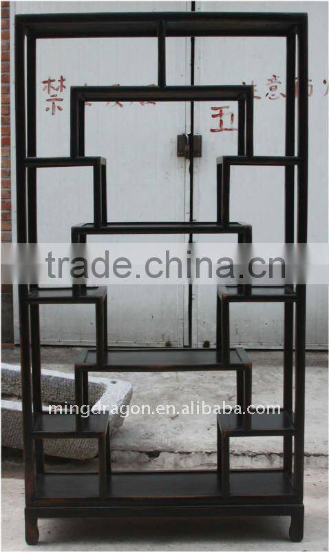 chinese antique wooden pair dispaly shelf