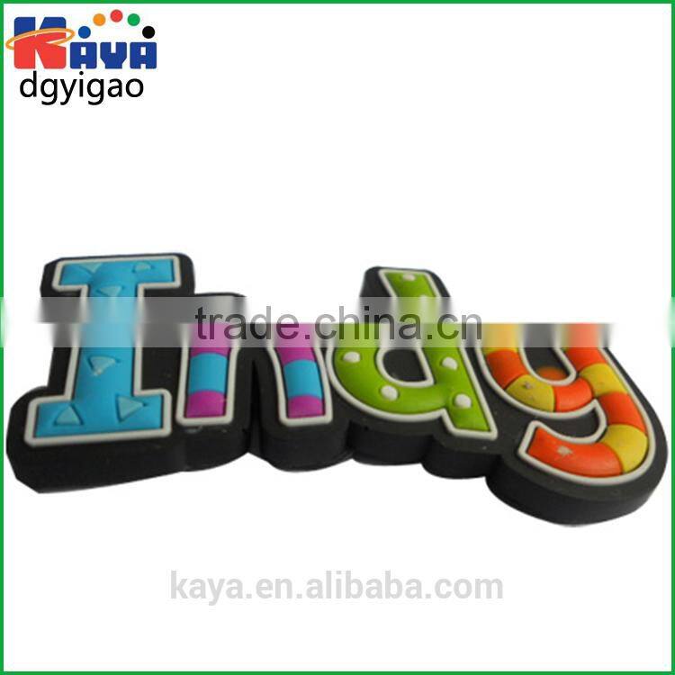 3d PVC fridge magnet words for company promo gifts