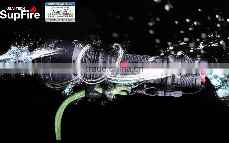 SupFire flashlight rechargeable tube led lights