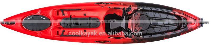 non-transparent plastic kayak fishing canoe with pedal made in China