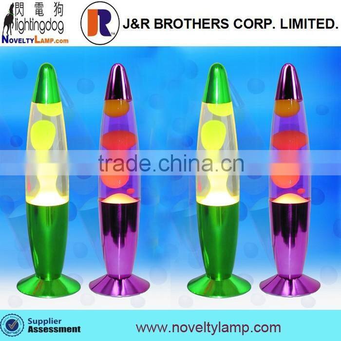 13" colorful plating matel base lava motion lamp
