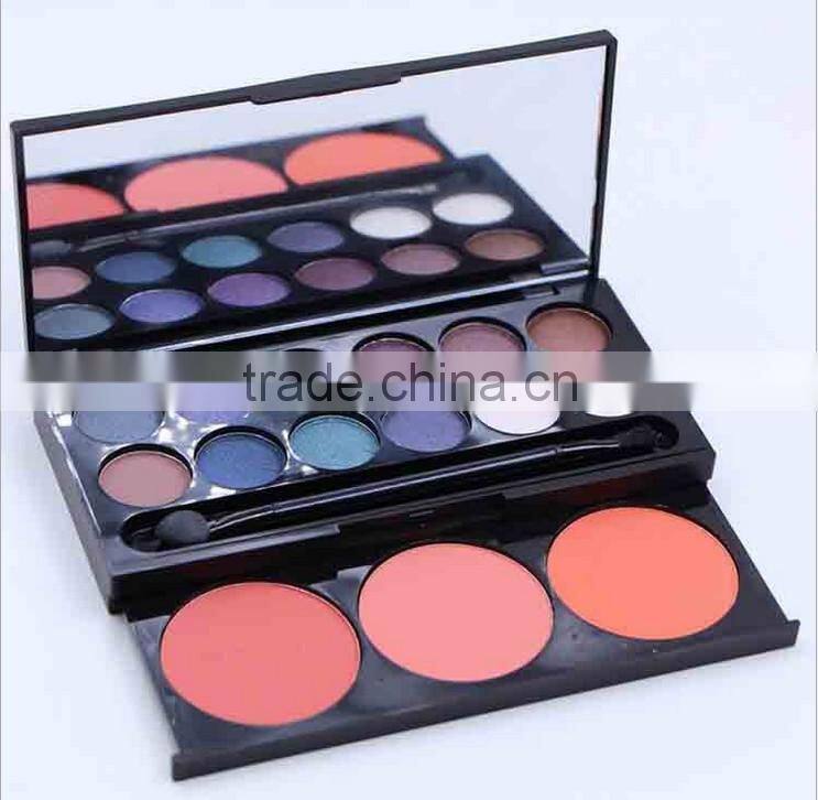 DUOMEILA 12 color eyeshadow palette with 3 color blusher makeup eyeshadow set