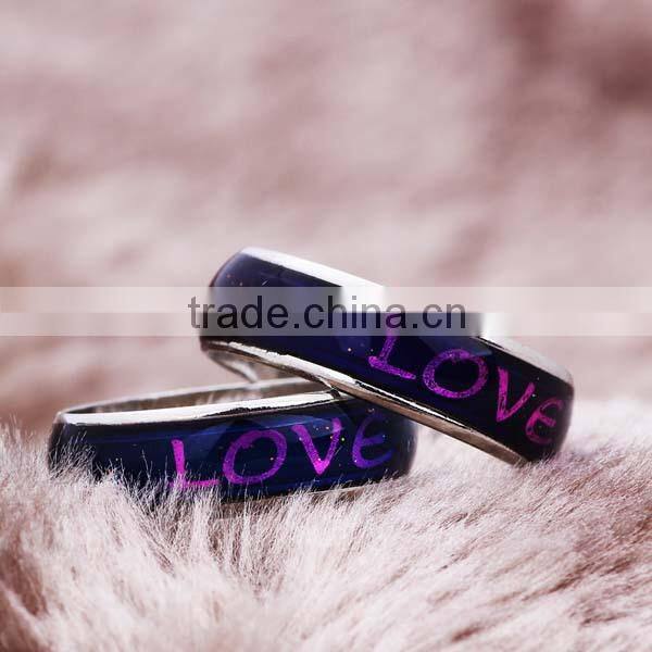 Different Elegant Shaped Butterfly Rings 12 Colors Mood Ring for Sale