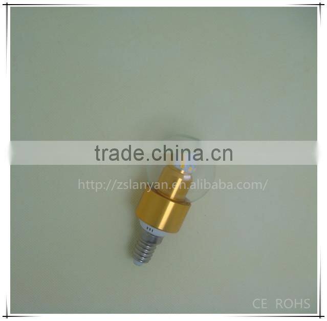 LED bulbs clear E27 E14 with CE ROHS GS SAA UL