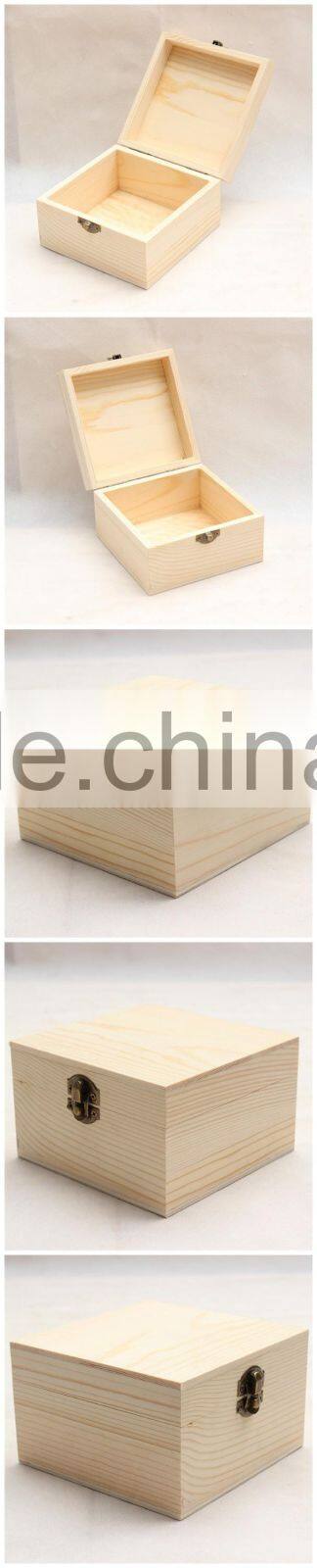 Factory Price Custom Unfinished Wooden Gift Wooden Box