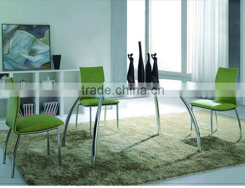 2 tiers oval glass dining table