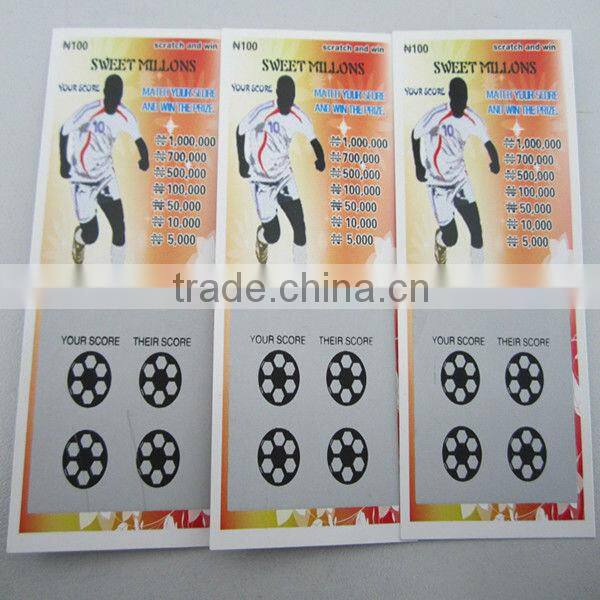 lottery card printing