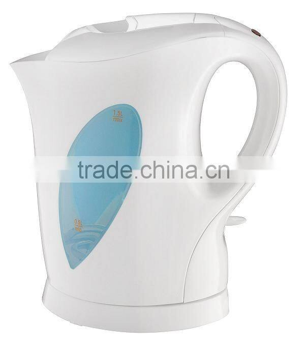 1.5L Plastic 360 degree rotation cordless electric kettle