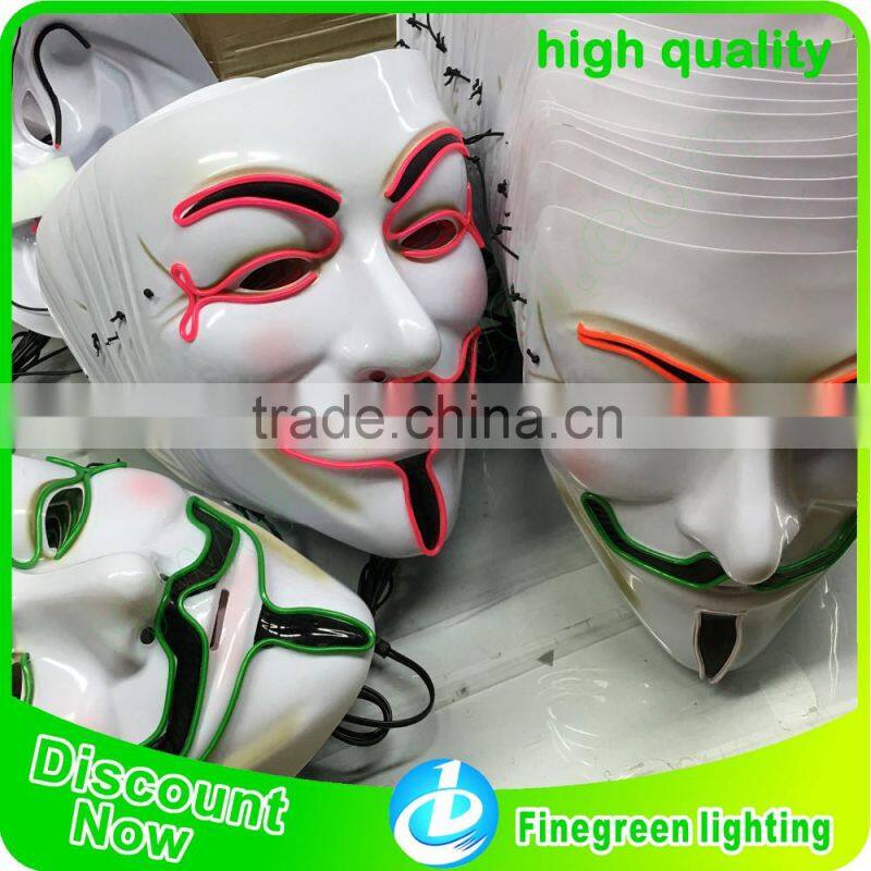 2016 newest product multi color lighting Vendetta demon mask for festival