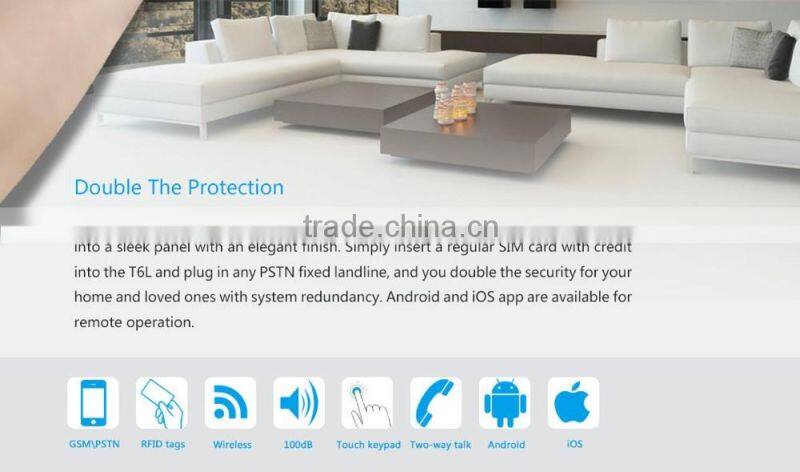 SSG T6L Talking Home Protection Security System GSM with SOS Button and Speaker