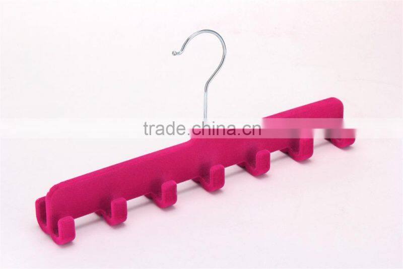 Standby Velvet Flocked Belt Hanger Gentlemen Custom Suit hangers Tie Organizers