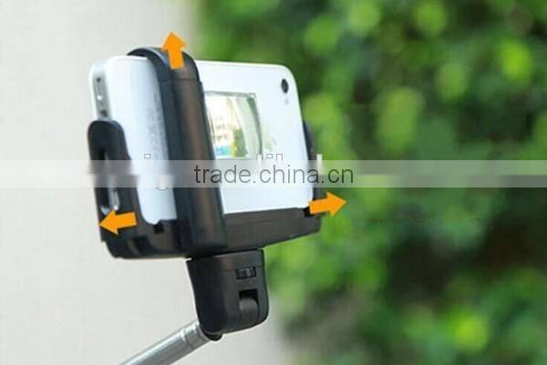 New arrival D09 with mirror monopod selfie stick, monopod with bluetooth shutter button for camera and mobile phone