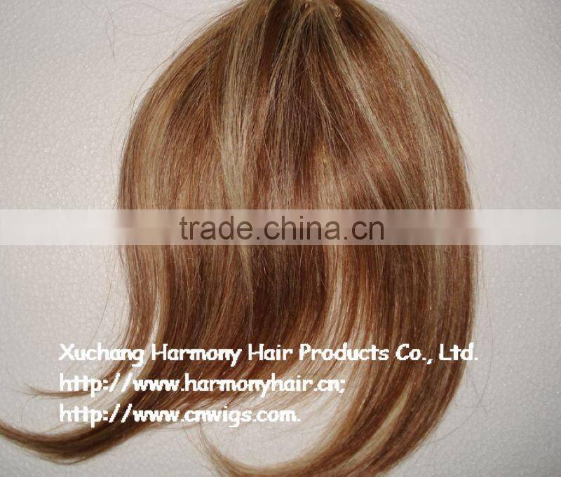 Quality clip-on human hair bang, more colors always on stock