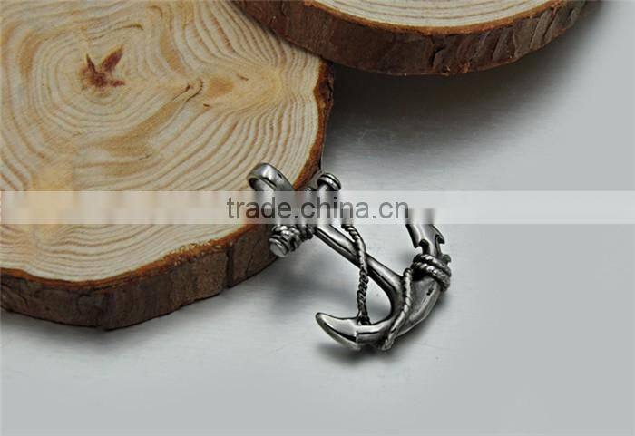 Kindy Jewelry new design JCN0322 stainless steel vintage anchor necklace pendant