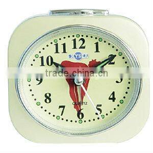 Retro plastic table alarm clock bedside clock, desk clock