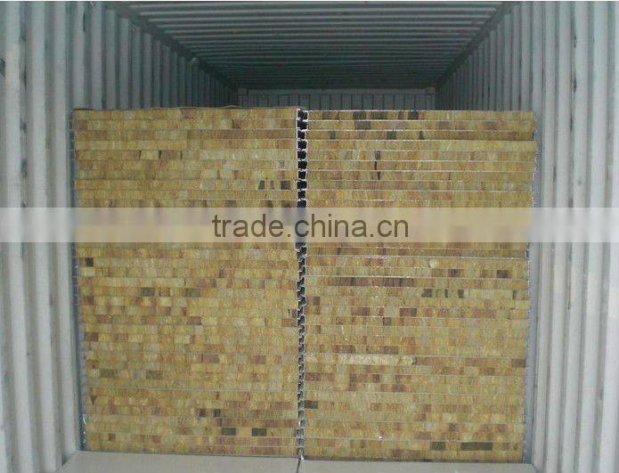 Interior rock wool sandwich wall panel