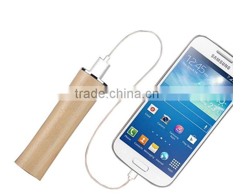 2016 hot selling wooden power bank portable mobile 2200mAh