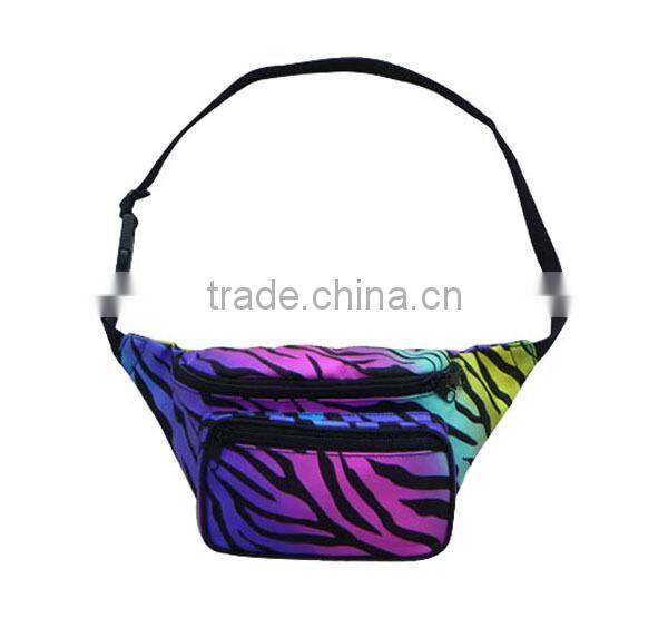 Hot selling color stripe 600D women waist bag China