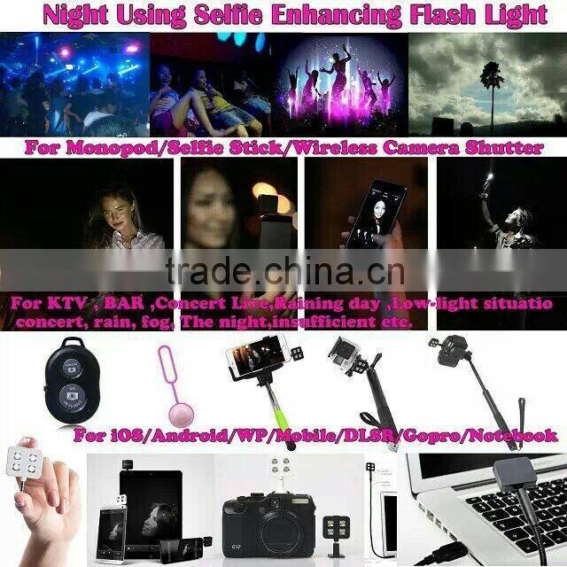 Iblazr flash light led selfie stick in night led flash light