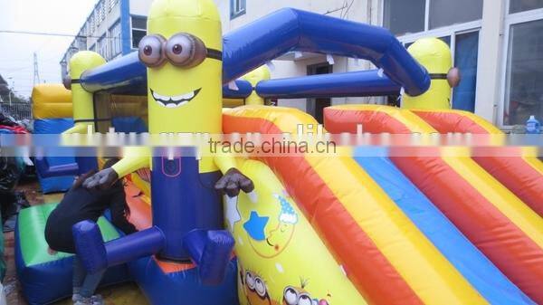 2015 inflatable Minions bouncer combo/ inflatable castle slide