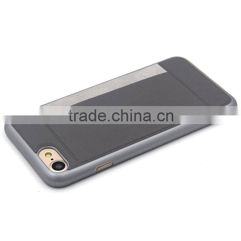 Phone accessory leather case for iPhone 7, wallet case for iPhone 7 , for iPhone case card slot