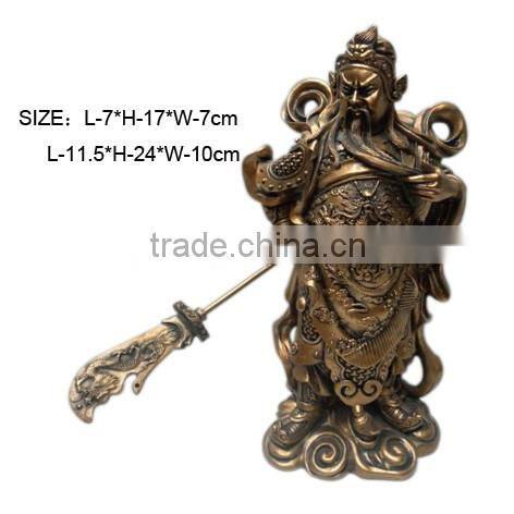 Fabulous Hong Tze Collection feng shui Standing Guan Gong Holding Guan Dao