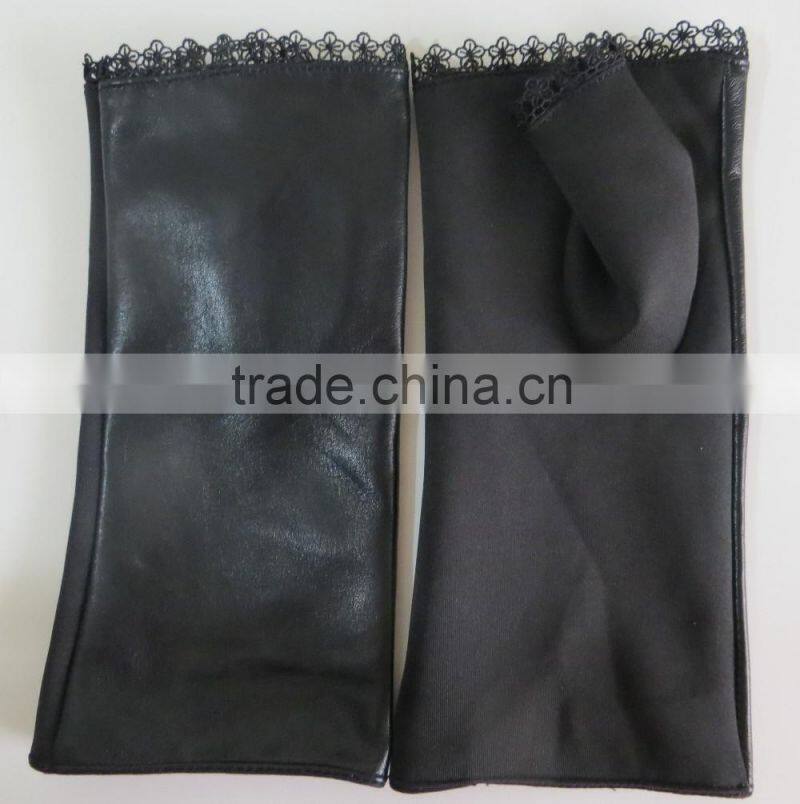 Wholesale ladies fashion dress fingerless leather gloves