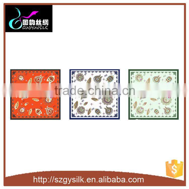 Factory Direct Luxury Custom Digital Printed Twill scarf 100% silk scarf