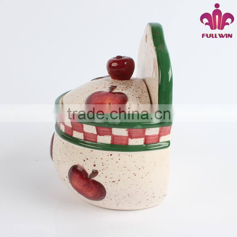salt sugar coffee jar tea sugar coffee ceramic storage jar with spoon