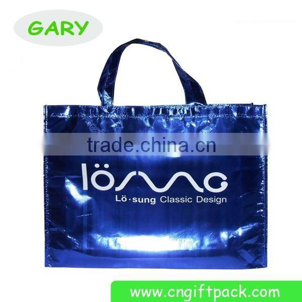 Non Woven Bag with Zipper Tote Bag Metallic Shopping Tote 2016