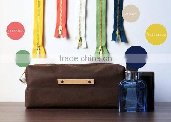Custom high quality waxed canvas toiletry bag