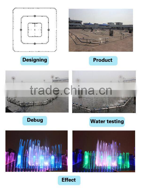 With AC24V led fountain waterproof light diameter 3m musical garden water wedding cake fountain
