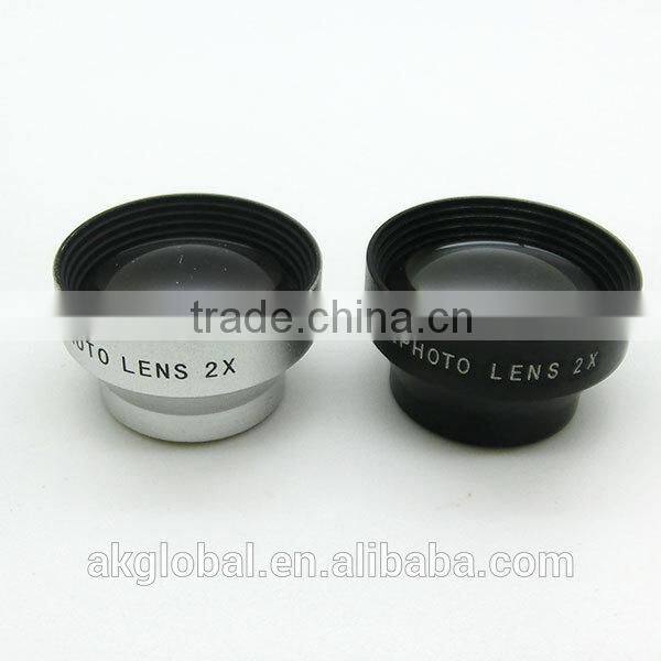 Universal Magnetic 2X metal Zoom telephoto phone magnetic lens for iPhone 5