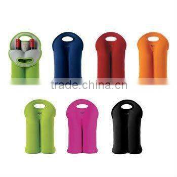 neoprene insulated bottle cooler tote bag