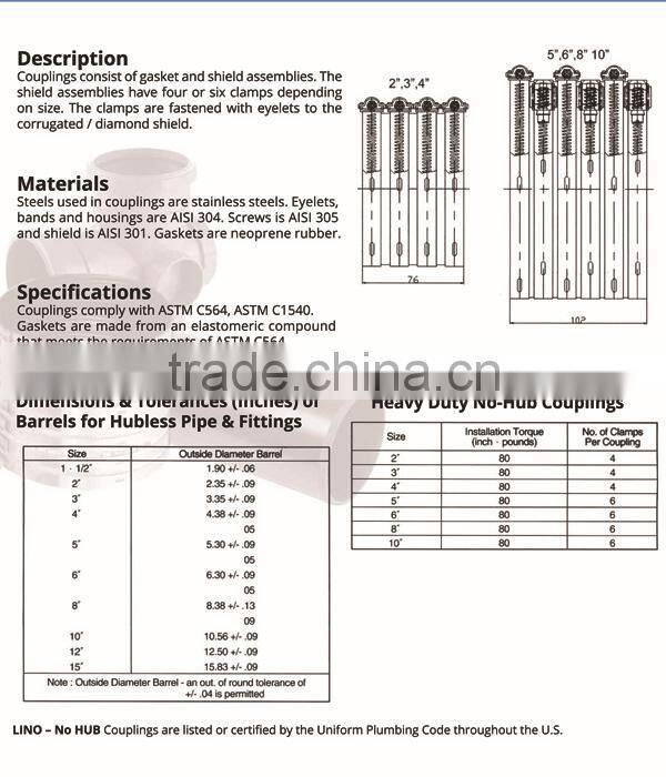 Cheap Price Hdpe Pipe Coupling with UPC Approval