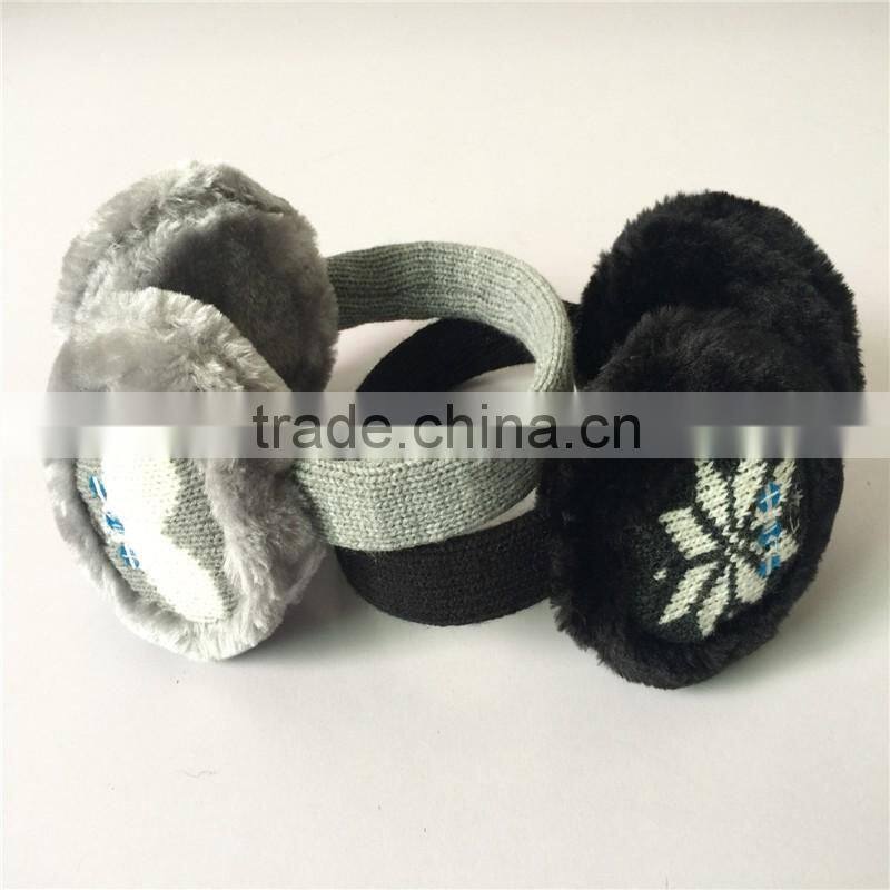 2016 Wireless Bluetooth Earmuffs Music Headset Stereo Headphone Winter Warm Knitted Earmuff