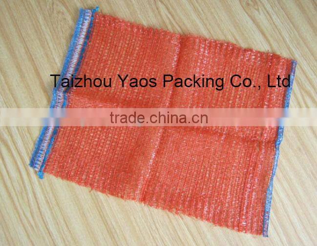 35x50cm PE raschel knitted mesh bag vegetables onion bags